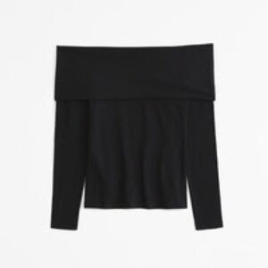 Abercrombie & Fitch Long-Sleeve tuckable Off-The-Shoulder Top